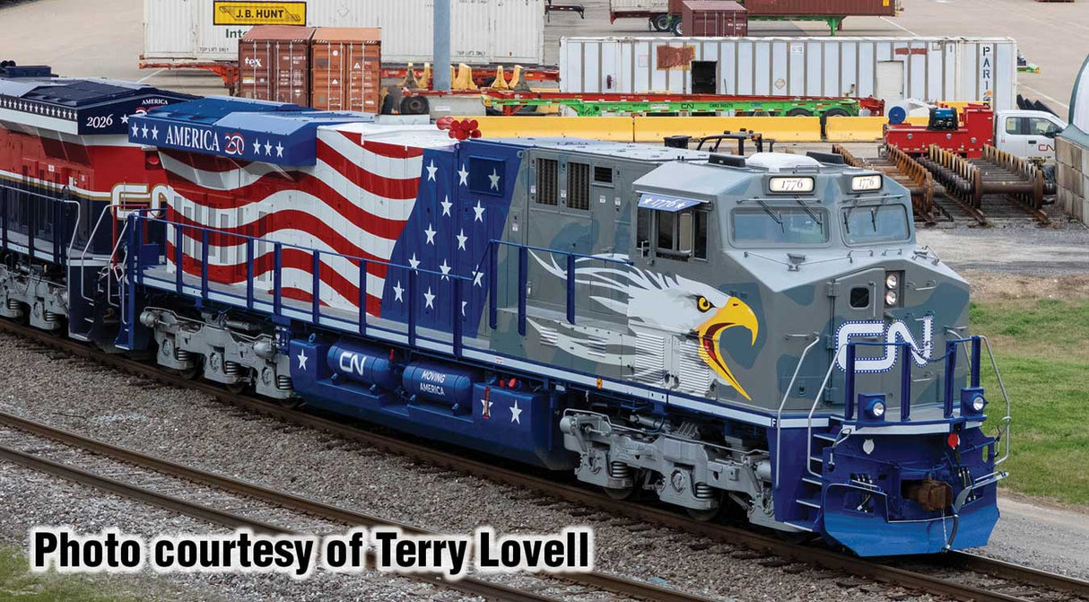 GE ES44AC Evolution Series GEVO - ESU Sound & DCC -- Canadian National #1776 (America250(TM) Scheme, Screaming Eagle)