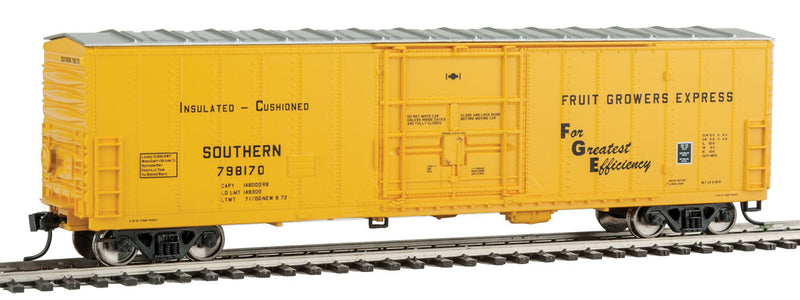 50' FGE Insulated Boxcar - Ready to Run -- Southern Railway #798170 (FGE Scheme; yellow, silver)-1