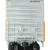 50' FGE Insulated Boxcar - Ready to Run -- Union Pacific(R) #493009 (Armour Yellow, "We Can Handle It" Slogan)