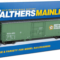 50' FGE Insulated Boxcar - Ready to Run -- British Columbia Railway #4654 (green, yellow, white; Dogwood Logo)