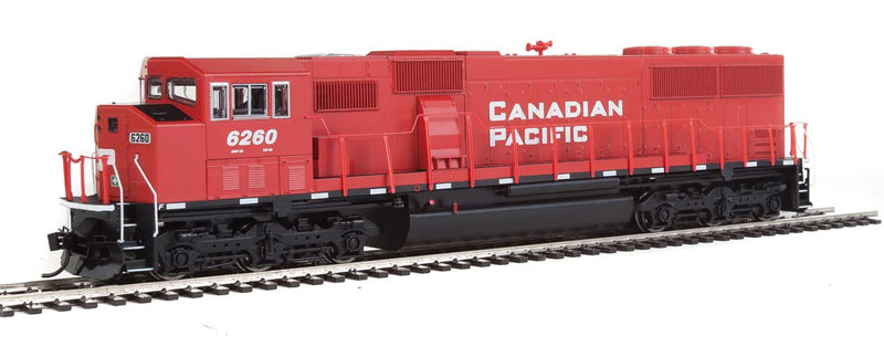 EMD SD60M with 3-Piece Windshield - ESU(R) Sound & DCC -- Canadian Pacific #6260 (red, white, black)-1