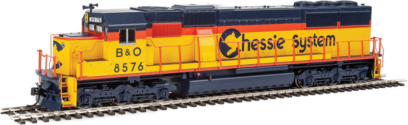 EMD SD50 - ESU(R) Sound and DCC -- Chessie System B&O #8576 (yellow, blue, orange)-1