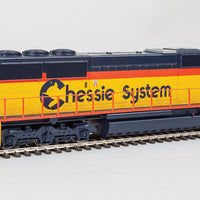 EMD SD50 - ESU(R) Sound and DCC -- Chessie System B&O #8576 (yellow, blue, orange)