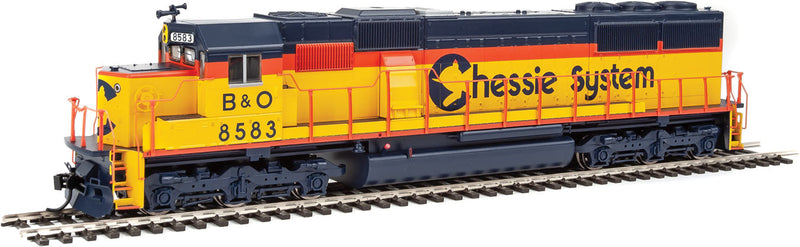 EMD SD50 - ESU(R) Sound and DCC -- Chessie System B&O #8583 (yellow, blue, orange)-1