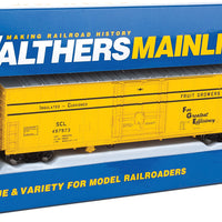 50' FGE Insulated Boxcar - Ready to Run -- Seaboard Coast Line #497973 (FGE Scheme; yellow, Black Stripes)