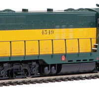 EMD GP9 Phase II with Chopped Nose - ESU(R) Sound and DCC -- Chicago & North Western(TM) #4549 (yellow, green; Employee Owned Logo)