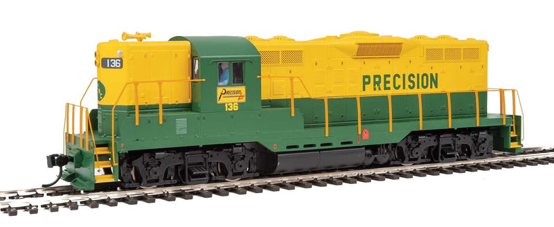 EMD GP9 Phase II with High Hood - ESU(R) Sound and DCC -- Precision National #136 (green, yellow)-1