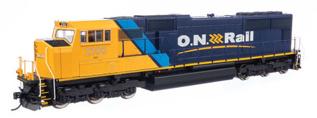 EMD SD75I - ESU(R) Sound & DCC -- Ontario Northland #2100 (blue, yellow, black)-1