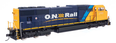 EMD SD75I - ESU(R) Sound & DCC -- Ontario Northland #2100 (blue, yellow, black)-2