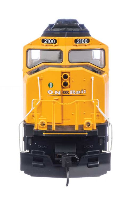 EMD SD75I - ESU(R) Sound & DCC -- Ontario Northland #2100 (blue, yellow, black)-3