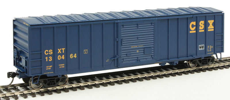 50' ACF Exterior Post Boxcar - Ready to Run -- CSX Transportation CSXT #130464 (blue, yellow)-1