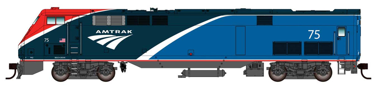 GE P42 Locomotive - Sound and DCC -- Amtrak(R) Phase VII #75