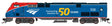 GE P42 Locomotive - Sound and DCC -- Amtrak(R) 50th Anniversary Phase VI #108