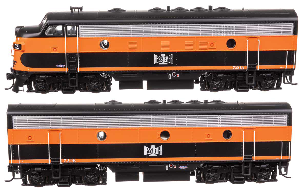 EMD F7 A-B Set - ESU Sound and DCC -- Bessemer & Lake Erie #720A/720B-6