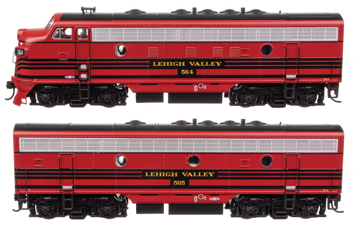 EMD F7 A-B Set - ESU Sound and DCC -- Lehigh Valley #564/565-1