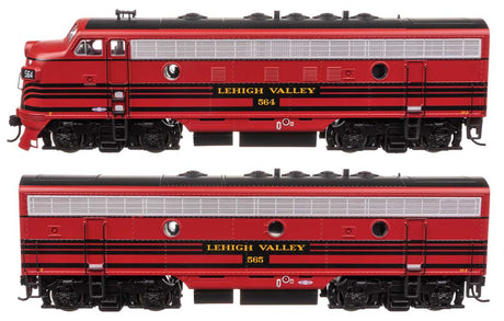 EMD F7 A-B Set - ESU Sound and DCC -- Lehigh Valley #564/565-1