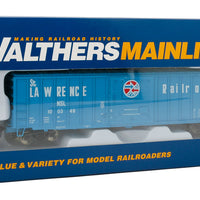 50' ACF Exterior Post Boxcar - Ready to Run -- St. Lawrence Railroad #100349 (Pickens/NRUC Scheme; blue, red, white)