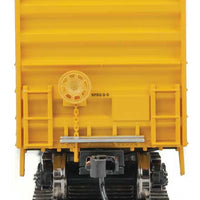 50' ACF Exterior-Post Boxcar - Ready to Run -- Railbox 10210 (10000 series; yellow, black, red, blue; Large Logo)