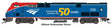 GE P42 Locomotive - Standard -- Amtrak(R) 50th Anniversary Phase VI #108
