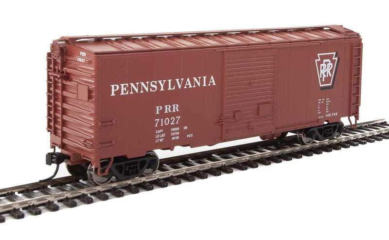 40' ACF Welded Boxcar w/8' Youngstown Door - Ready to Run -- Pennsylvania Railroad #71027-1