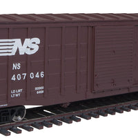 50' Waffle Side Boxcar - Ready To Run -- Norfolk Southern #407046 (Youngstown Doors)