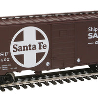 40' PS-1 Boxcar - Ready to Run -- Santa Fe #276502 (Boxcar Red; Ship & Travel, Large Circle/Cross Logo)
