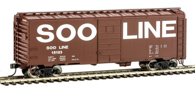40' PS-1 Boxcar - Ready to Run -- Soo Line #15103 (Boxcar Red, Billboard Lettering)-1