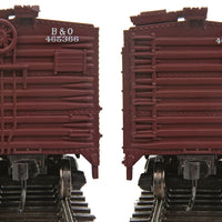 40' Steel Boxcar w/Dreadnaught End, Flat Roof, Wood Running Boards -- Baltimore & Ohio #465366