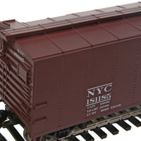 40' Steel Boxcar w/Dreadnaught End, Flat Roof, Wood Running Boards -- New York Central #181185