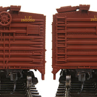 40' Steel Boxcar w/Dreadnaught End, Flat Roof, Wood Running Boards -- Union Pacific(R) #185050 ("Road of the Streamliners"; oxide, yellow)