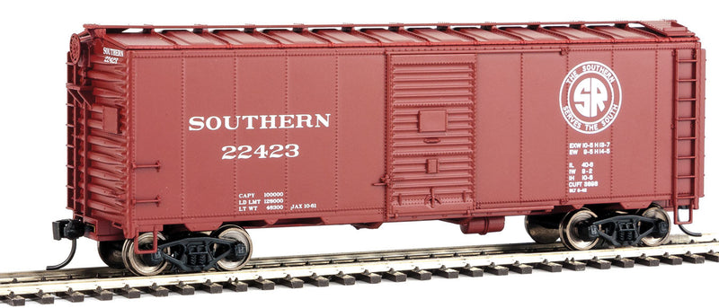 40' AAR Modified 1937 Boxcar - Ready to Run -- Southern Railway #22423 (Boxcar Red, SR Logo)-1