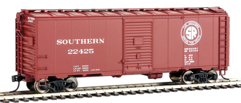 40' AAR Modified 1937 Boxcar - Ready to Run -- Southern Railway #22425 (Boxcar Red, SR Logo)-1