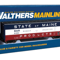 50' PC&F Insulated Boxcar - Ready to Run -- Bangor & Aroostook #6493 (State of Maine; silver, red, white, blue)