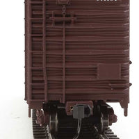 50' PC&F Insulated Boxcar - Ready to Run -- Southern Pacific(TM) #671184 (Boxcar Red, yellow Hydra Cushion Markings)