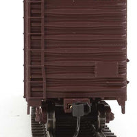 50' PC&F Insulated Boxcar - Ready to Run -- Southern Pacific(TM) #671184 (Boxcar Red, yellow Hydra Cushion Markings)