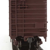 50' PC&F Insulated Boxcar - Ready to Run -- Southern Pacific(TM) #671279 (Boxcar Red, yellow Hydra Cushion Markings)