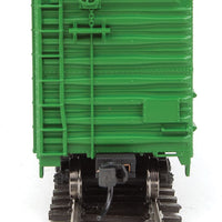 50' PC&F Insulated Boxcar - Ready to Run -- Burlington Northern #747954 (Cascade Green, white, silver; Large Logo)