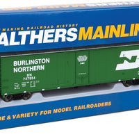 50' PC&F Insulated Boxcar - Ready to Run -- Burlington Northern #747954 (Cascade Green, white, silver; Large Logo)