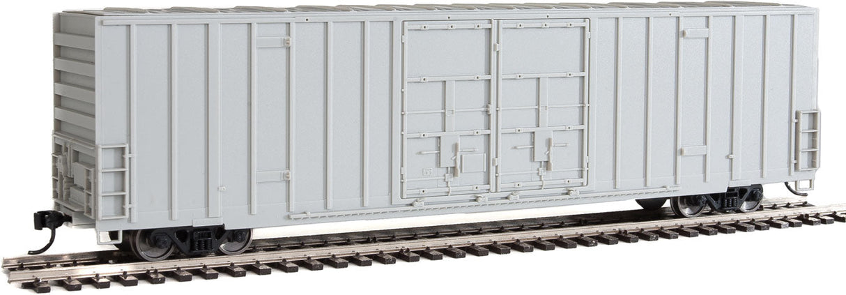 60' High Cube Plate F Boxcar - Ready to Run -- Undecorated-1