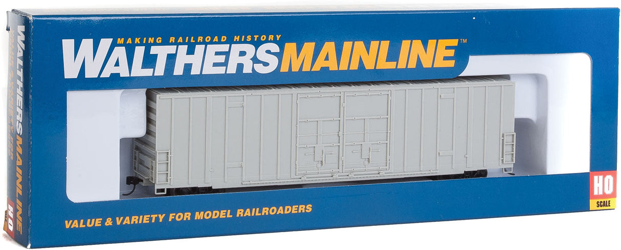 60' High Cube Plate F Boxcar - Ready to Run -- Undecorated-5