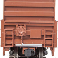 60' High Cube Plate F Boxcar - Ready to Run -- Arkansas-Oklahoma #112312 (brown, aluminum, white; Conspicuity Markings)