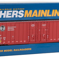 60' High Cube Plate F Boxcar - Ready to Run -- Canadian Pacific #218035 (red, white; Golden Beaver Logo)
