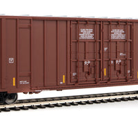 60' High Cube Plate F Boxcar - Ready to Run -- Canadian National DWC #793979 (brown, white; Conspicuity Markings)