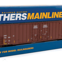60' High Cube Plate F Boxcar - Ready to Run -- Canadian National DWC #794104 (brown, white; Conspicuity Markings)