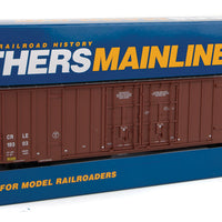 60' High Cube Plate F Boxcar - Ready to Run -- Coe Rail, Inc. #19303 (brown, white)