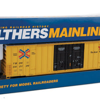 60' High Cube Plate F Boxcar - Ready to Run -- Trailer-Train TBOX #662126 (yellow, black, Red TTX Logo; Conspicuity Stripes