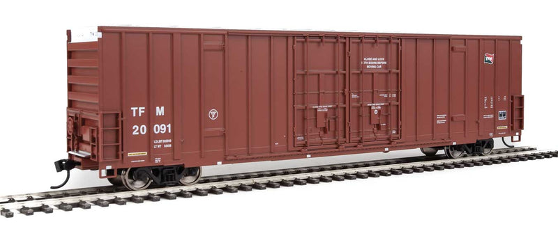 60' High-Cube Plate F Boxcar - Ready to Run -- Transportacion Ferroviaria de Mexico TFM #20091 (Boxcar Red, TFM Logo)-1