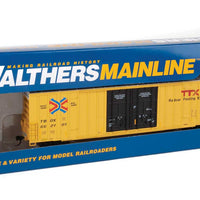 60' High-Cube Plate F Boxcar - Ready to Run -- TTX TBOX #662101 (yellow, black, Red TTX and Next Load Any Road Logos)