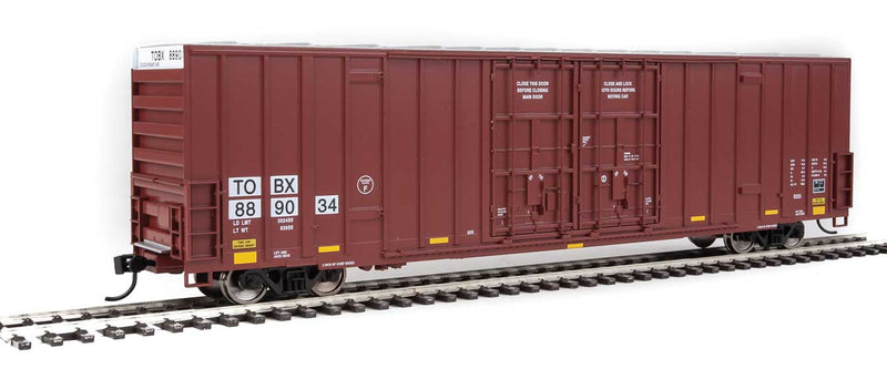 60' High-Cube Plate F Boxcar - Ready to Run -- TTX TOBX #889034-1