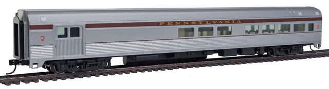 85' Budd Baggage-Lounge - Ready to Run -- Pennsylvania Railroad (silver, Tuscan)-1